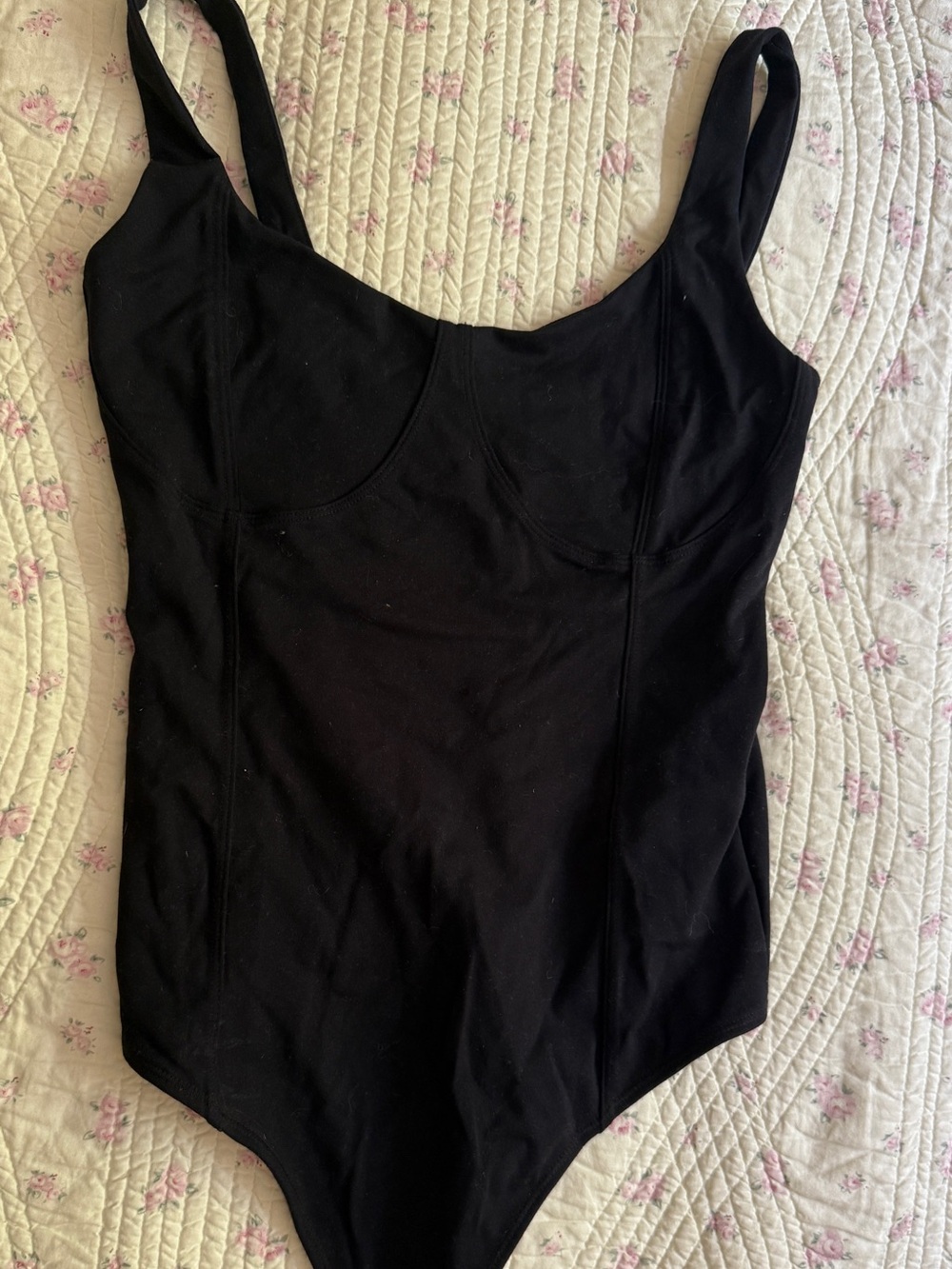 Abercrombie & Fitch Black Scoop-Neck Bodysuit